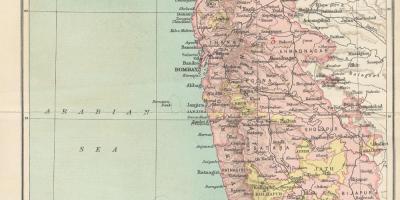 Mapa Bombay předsednictví