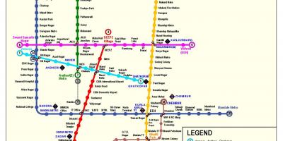 Metro mapa tras Mumbai