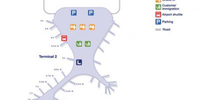 Terminál 2 letiště Mumbai mapa