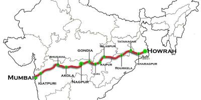 Nagpur Mumbai express highway mapě
