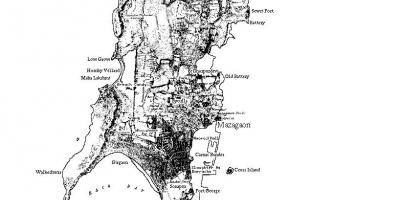 Mapa Bombaj ostrov