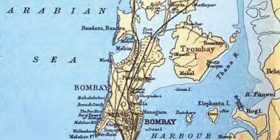 Stará mapa Bombaj