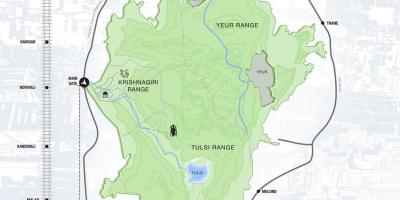 Mapa sanjay gandhi národní park