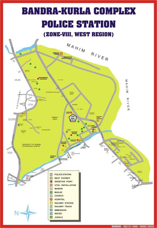 bkc mapě Mumbai