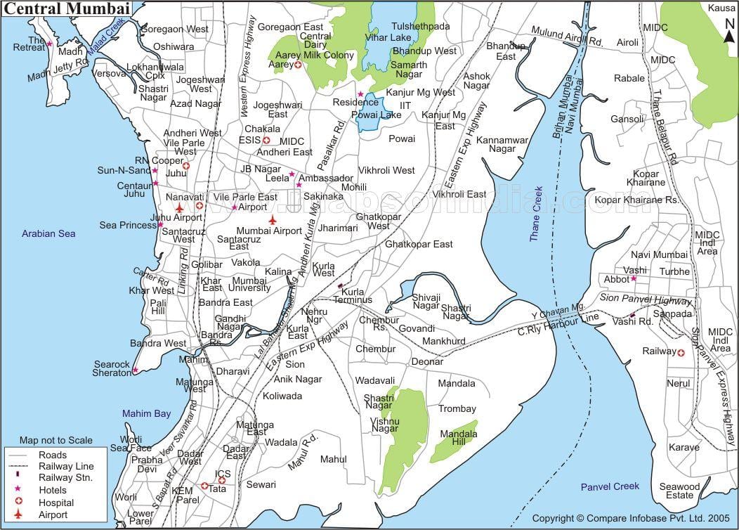 mapa Mumbai central