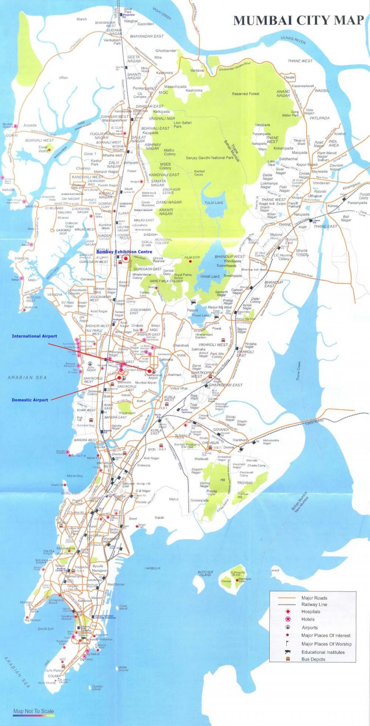 mapa Bombaji thane