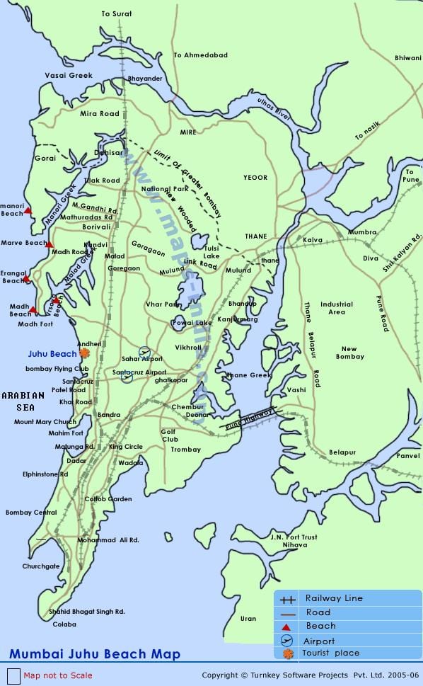 Juhu Mumbai mapa