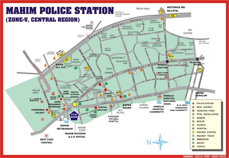 Mumbai Mahimským mapě