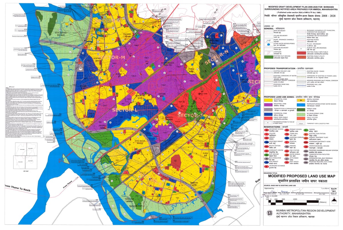 MMRDA zóny mapě bhiwandi
