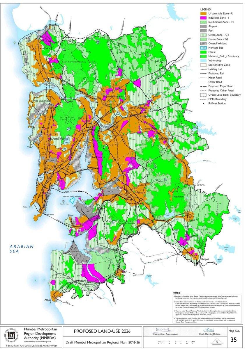 MMRDA regionální plán mapě