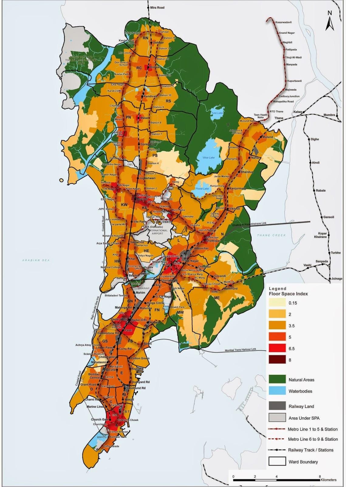 CRZ mapě Mumbai