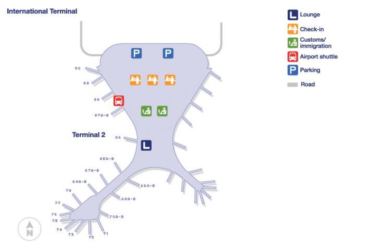 terminál 2 letiště Mumbai mapa