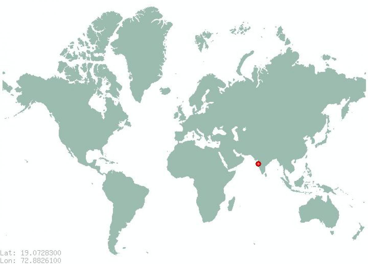 Bombaj na mapě světa