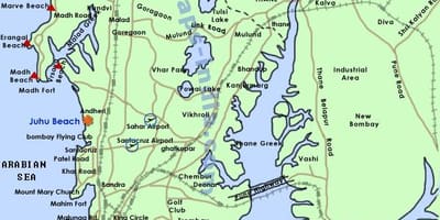 Juhu Mumbai mapa
