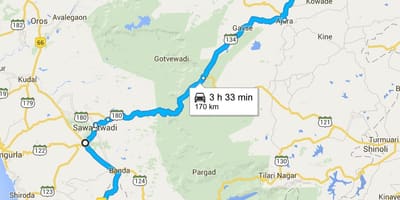 Mumbai do goa dálnici mapě