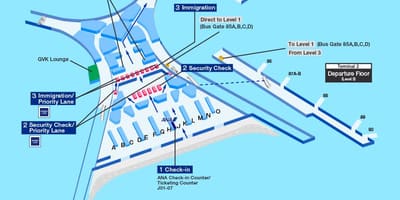 Mapa letiště Mumbai