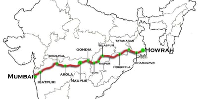Nagpur Mumbai express highway mapě