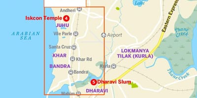 Mapa větší Mumbai